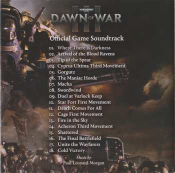 CD Paul Leonard Morgan: Warhammer 40,000: Dawn Of War III - Official Game Soundtrack 195080