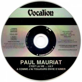 CD Paul Mauriat: C'est La Vie... Lily / Comme J'ai Toujours Envie D'aimer 254408