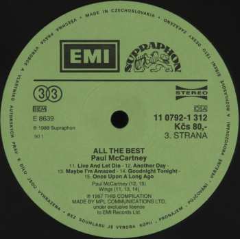 2LP Paul McCartney: All The Best 41847