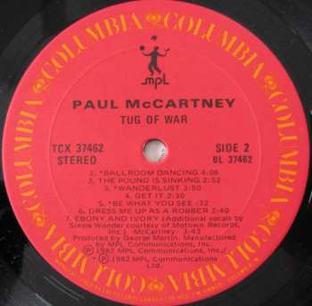 LP Paul McCartney: Tug Of War (CANADA) 136004