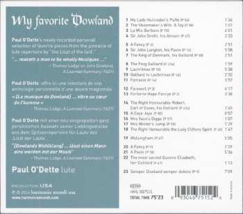 CD Paul O'Dette: My Favorite Dowland 92081