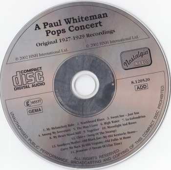 CD Paul Whiteman And His Orchestra: A Pops Concert 326209