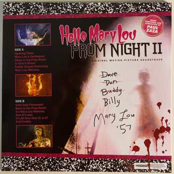 LP Paul Zaza: Hello Mary Lou: Prom Night II (Original Motion Picture Soundtrack) LTD | CLR 460372