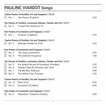 CD Pauline Viardot: Songs: Russian Songs, Twelve Mazurkas (After Chopin) 173981