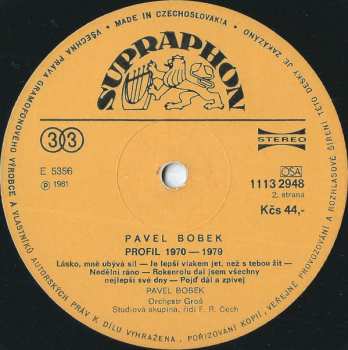 LP Pavel Bobek: Profil 1970 - 1979 155546