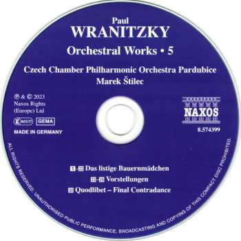 CD Pavel Vranický: Orchestral Works • 5 531477