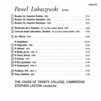 CD Paweł Łukaszewski: O Antiphons And Other Choral Works 287086