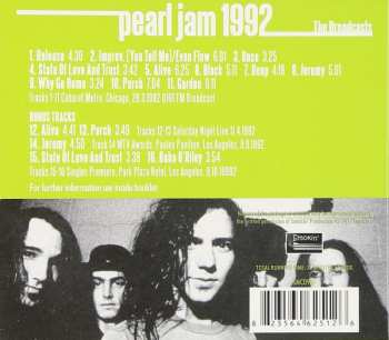 CD Pearl Jam: The Broadcasts 1992 419371