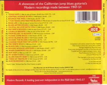 CD Pee Wee Crayton: The Modern Legacy Volume 1 257787