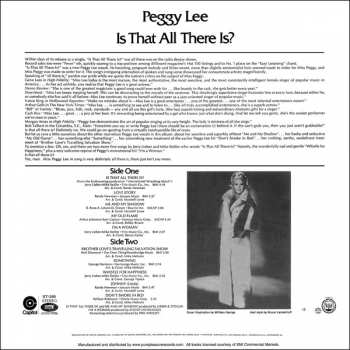 LP Peggy Lee: Is That All There Is? LTD 71321