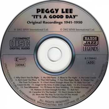 CD Peggy Lee: It's A Good Day (Original Recordings 1941 - 1950) 259479