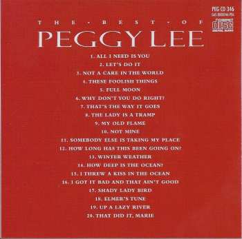 CD Peggy Lee: The Best Of Peggy Lee 283910