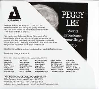 2CD Peggy Lee: World Broadcast Recordings 1955 515803