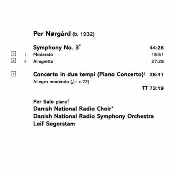 CD Per Nørgård: Symphony No. 3 / Concerto In Due Tempi 306481