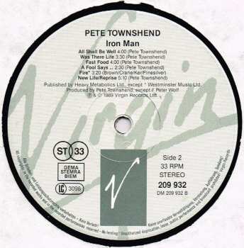 LP Pete Townshend: The Iron Man (The Musical By Pete Townshend) 155883