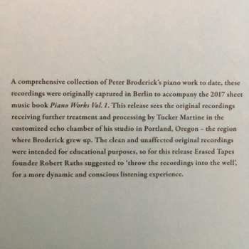 2CD Peter Broderick: Piano Works Vol. 1 (Floating In Tucker's Basement) 399707