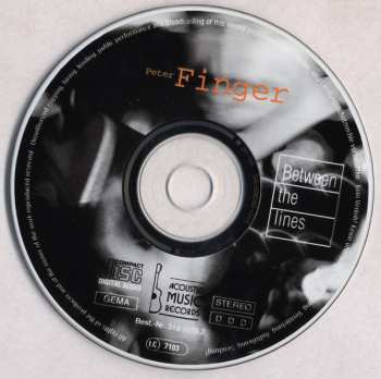 CD Peter Finger: Between the lines 174172