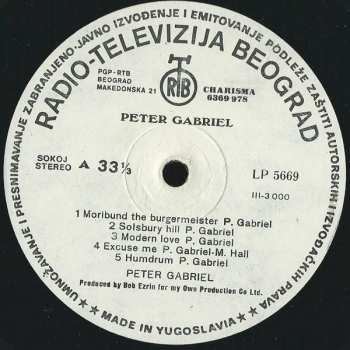 LP Peter Gabriel: Peter Gabriel