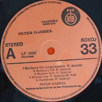 LP Peter Gabriel: Peter Gabriel 473747