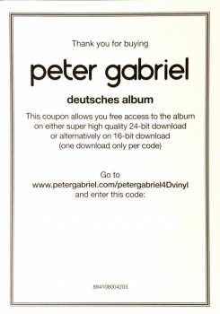 LP Peter Gabriel: Deutsches Album 494