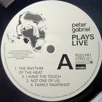 2LP Peter Gabriel: Plays Live 28238