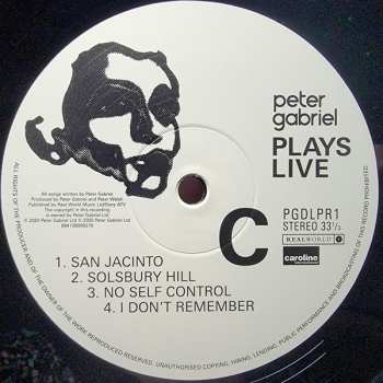 2LP Peter Gabriel: Plays Live 28238
