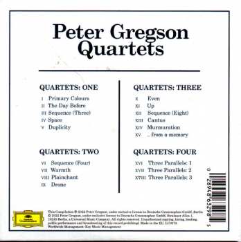2CD Peter Gregson: Quartets: One – Four DLX 396424