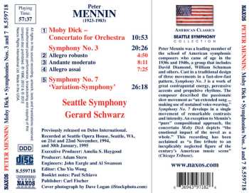 CD Peter Mennin: Moby Dick • Symphonies Nos. 3 And 7 460450