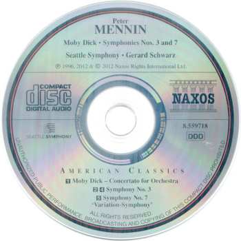 CD Peter Mennin: Moby Dick • Symphonies Nos. 3 And 7 460450