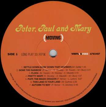 LP Peter, Paul & Mary: (Moving) LTD 24240