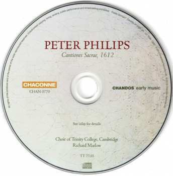 CD Peter Philips: Cantiones Sacre 1612 324700