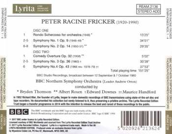 2CD Peter Racine Fricker: Symphonies 1-4; Rondo Scherzoso; Comedy Overture 271059