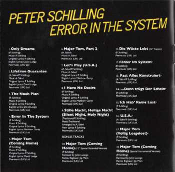 CD Peter Schilling: Error In The System 446846