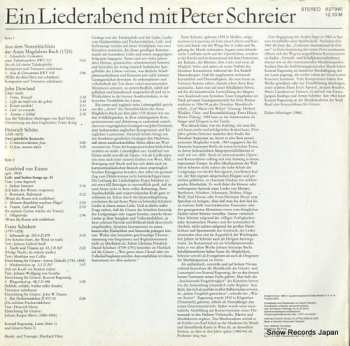 LP Peter Schreier: Ein Liederabend Mit Peter Schreier 275929