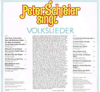 LP Peter Schreier: Peter Schreier Singt Volkslieder 537579