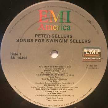 LP Peter Sellers: Songs For Swingin' Sellers