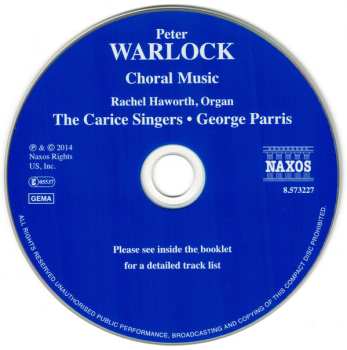 CD Peter Warlock: Choral Music 508007