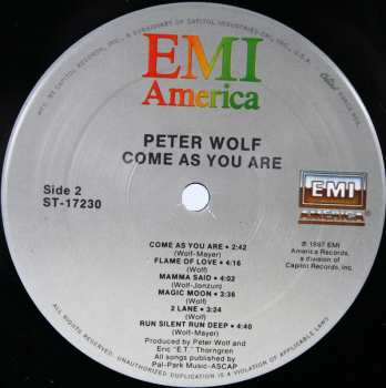 LP Peter Wolf: Come As You Are 521618