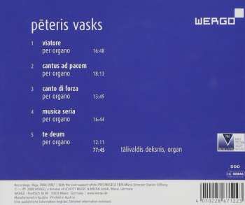 CD Pēteris Vasks: Cantus Ad Pacem 152204