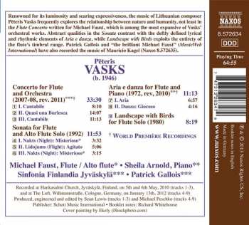 CD Pēteris Vasks: Flute Concerto • Flute Sonata • Aria E Danza  • Landscape With Birds 320937