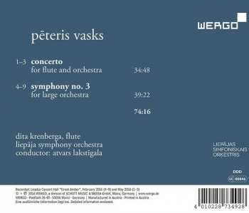 CD Pēteris Vasks: Flute Concerto / Symphony No. 3 117689