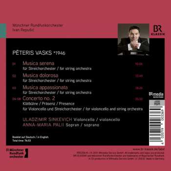 CD Pēteris Vasks: Musica Serena; Musica Dolorosa; Musica Appassionata; Klātbūtne 120417