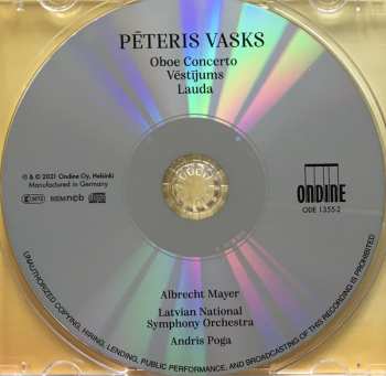 CD Pēteris Vasks: Oboe Concerto - Vēstījums - Lauda 119874