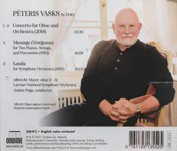 CD Pēteris Vasks: Oboe Concerto - Vēstījums - Lauda 119874
