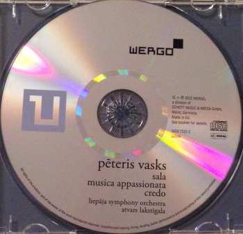 CD Pēteris Vasks: Sala / Musica Appassionata / Credo 157091