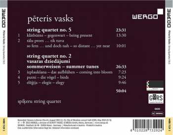 CD Pēteris Vasks: String Quartets 2 & 5