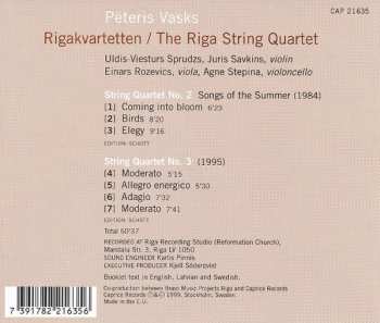 CD Pēteris Vasks: String Quartets Nos. 2 & 3