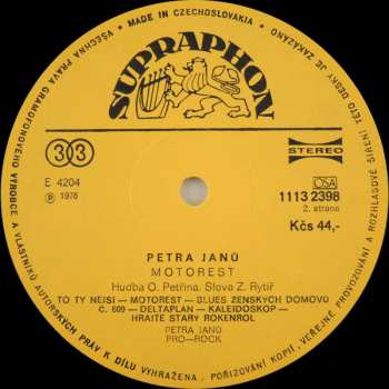 LP Petra Janů: Motorest