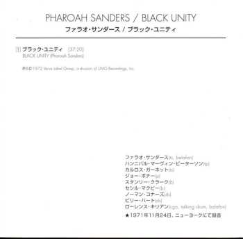 CD Pharoah Sanders: Black Unity LTD