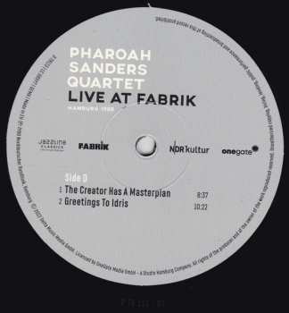 2LP Pharoah Sanders Quartet: Live At Fabrik Hamburg 1980 438840